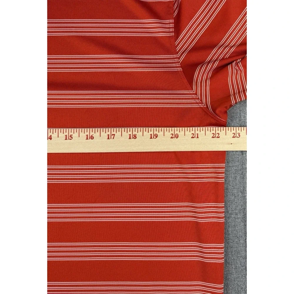 Nike Golf Dri-FIT Tour Performance Polo Shirt Mens Large Red Striped Golf